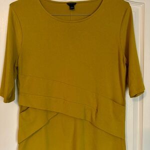 Ann Taylor Asymmetrical Yellow Blouse
